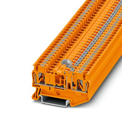 Phoenix Contact Knife Disconnect Terminal Block; PT 2.5-MT OG ; 20A; 300V; 1-Level; #26 - #12; Push-In Connection; Orange